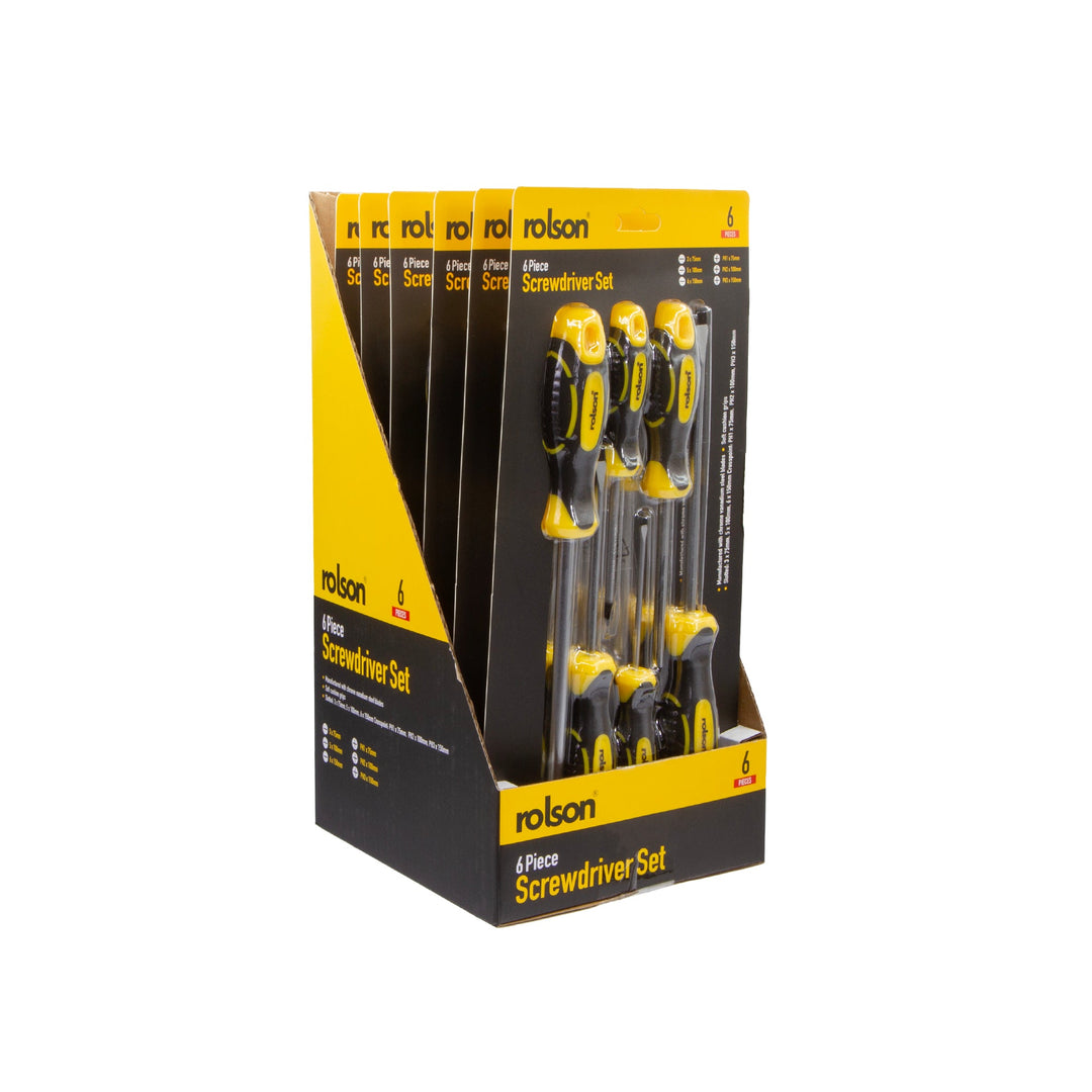 6 Piece Screwdriver Set by Rolson Tools