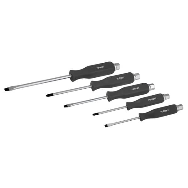 5 Piece Hex Shank Screwdriver Set by Rolson Tools
