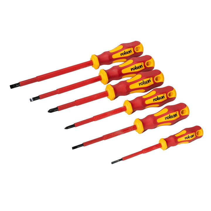 6 Piece VDE Screwdriver Set by Rolson Tools