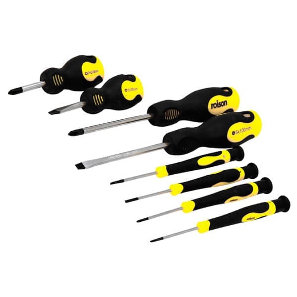8 Piece Screwdriver Set by Rolson Tools
