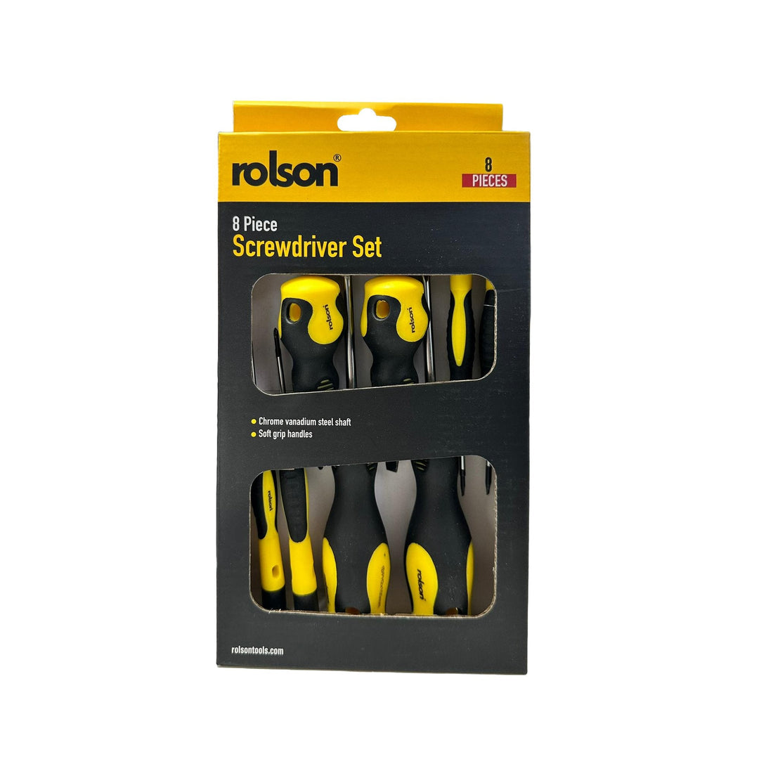 8 Piece Screwdriver Set by Rolson Tools