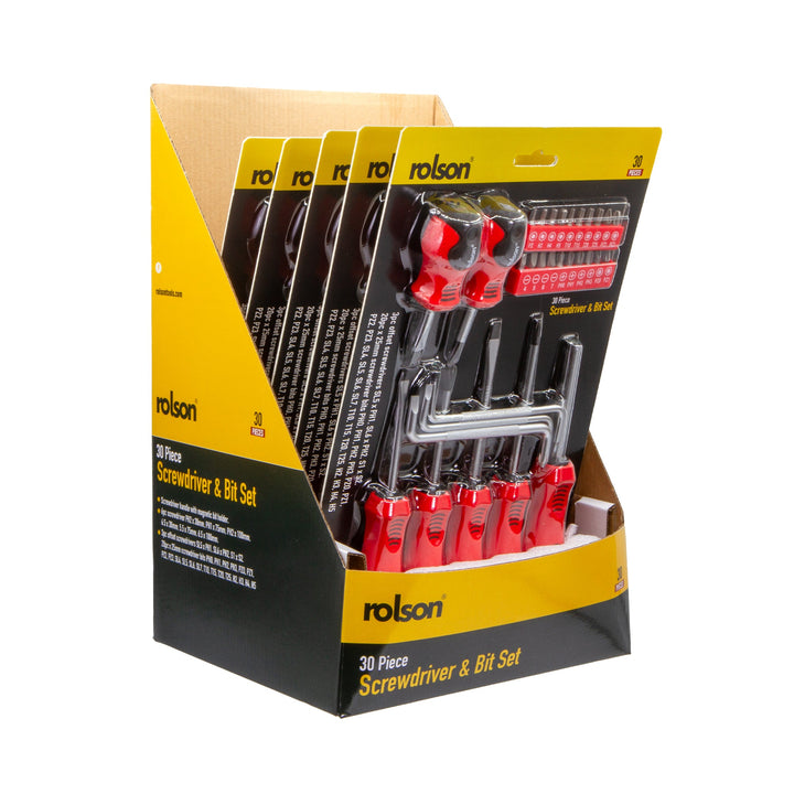 30 Piece Screwdriver & Bit Set - 28878