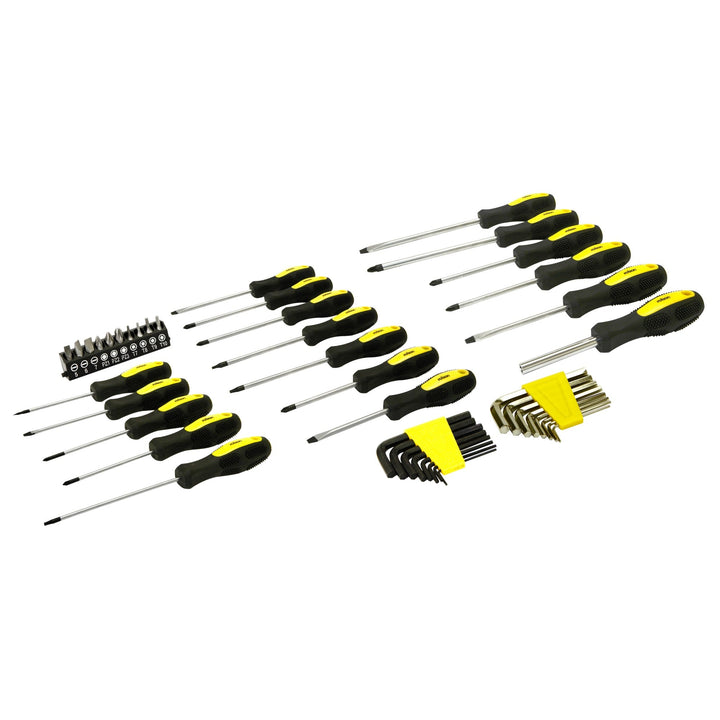 44 Piece Screwdriver, Hex Key & Bit Set by Rolson Tools