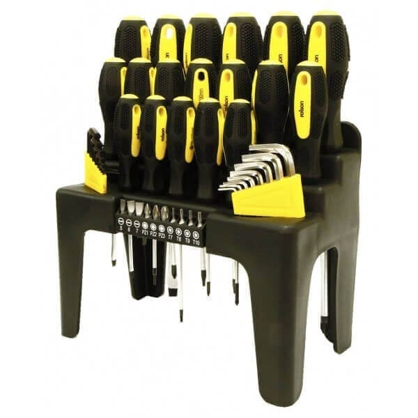 44 Piece Screwdriver, Hex Key & Bit Set by Rolson Tools