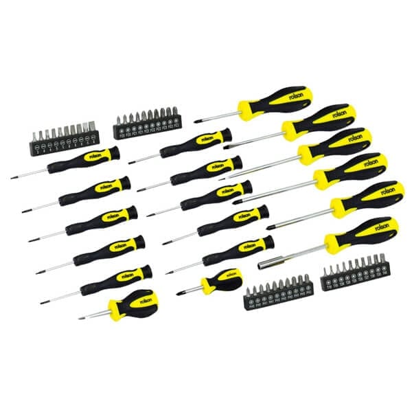58 Piece Screwdriver & Bit Set by Rolson Tools
