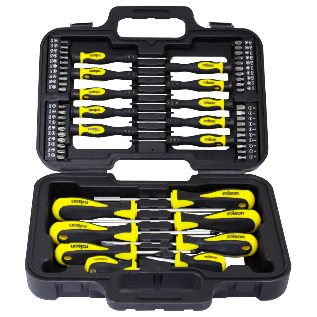 58 Piece Screwdriver & Bit Set by Rolson Tools