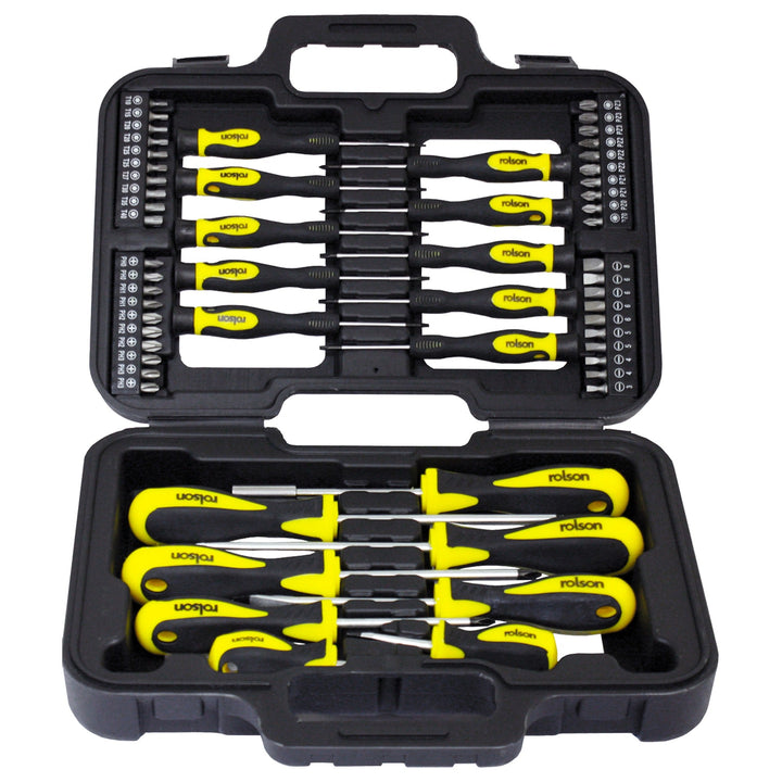 58 Piece Screwdriver & Bit Set by Rolson Tools