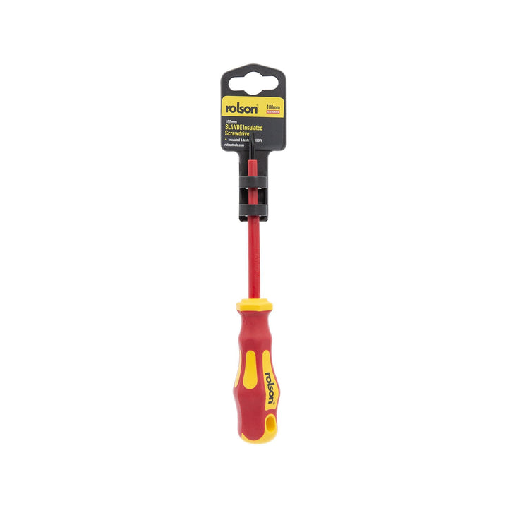 4.0 x 100mm VDE Insulated Screwdriver by Rolson Tools