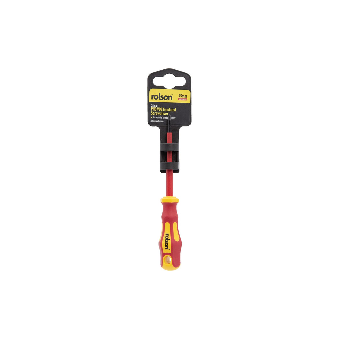 PH1 x 75mm VDE Insulated Screwdriver by Rolson Tools
