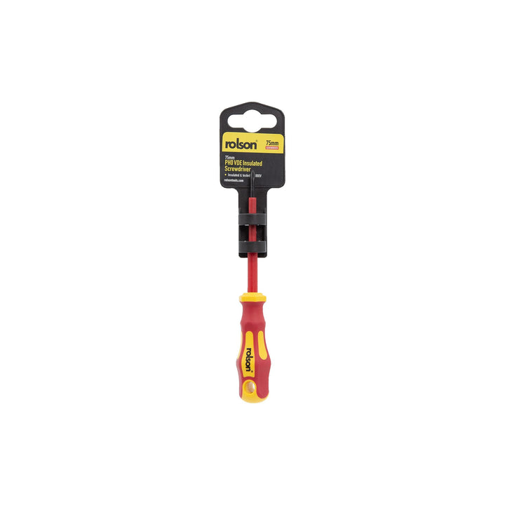 PH1 x 75mm VDE Insulated Screwdriver by Rolson Tools