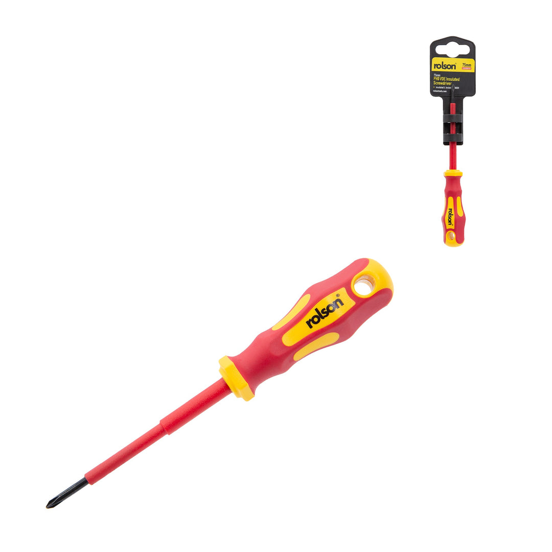 PH1 x 75mm VDE Insulated Screwdriver by Rolson Tools
