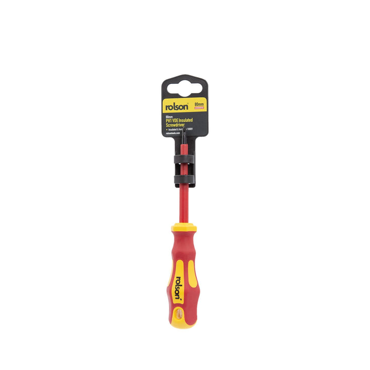 PH1 x 80mm VDE Insulated Screwdriver by Rolson Tools, image 3
