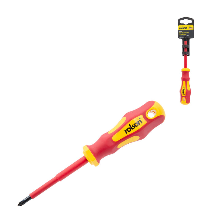PH1 x 80mm VDE Insulated Screwdriver by Rolson Tools at Klevaro