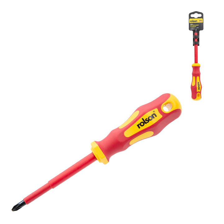 PH2 x 100mm VDE Insulated Screwdriver by Rolson Tools