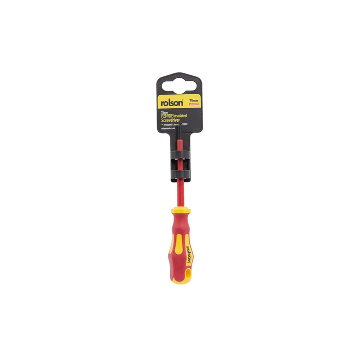 PZ0 x 70mm VDE Insulated Screwdriver by Rolson Tools