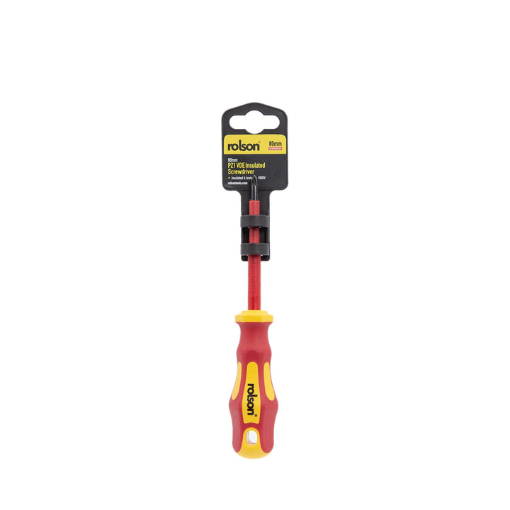PZ1 x 80mm  VDE Screwdriver by Rolson Tools
