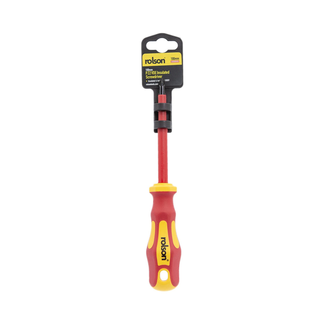 PZ2 x 100mm VDE Insulated Screwdriver by Rolson Tools