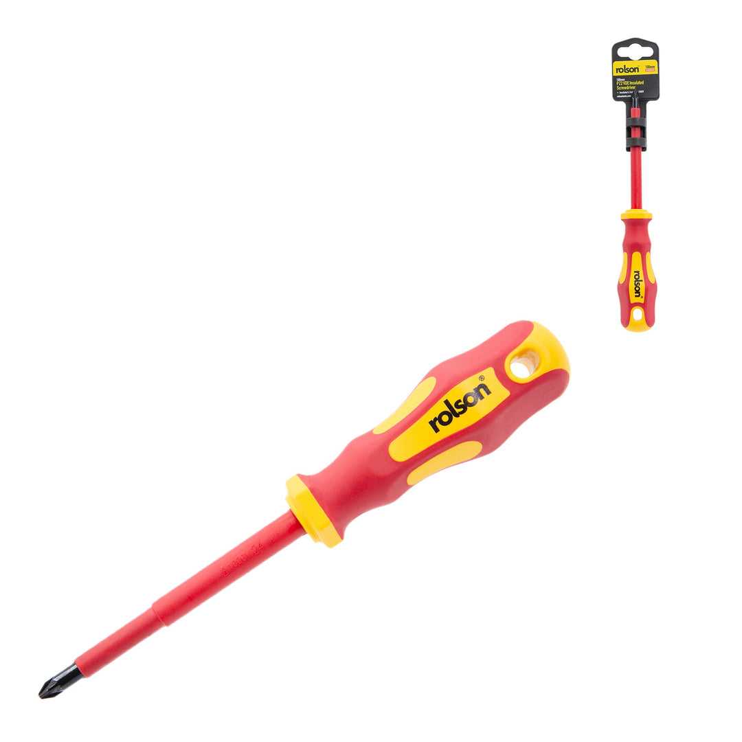 PZ2 x 100mm VDE Insulated Screwdriver by Rolson Tools