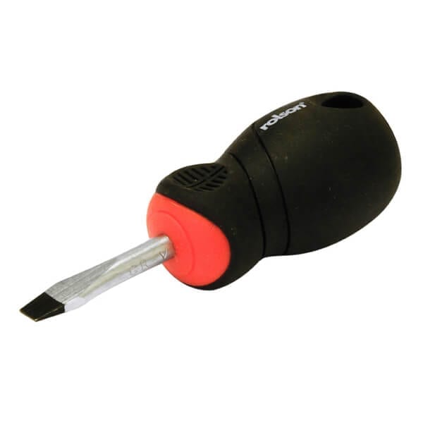 6 x 38mm Stubby Slot Screwdriver by Rolson Tools