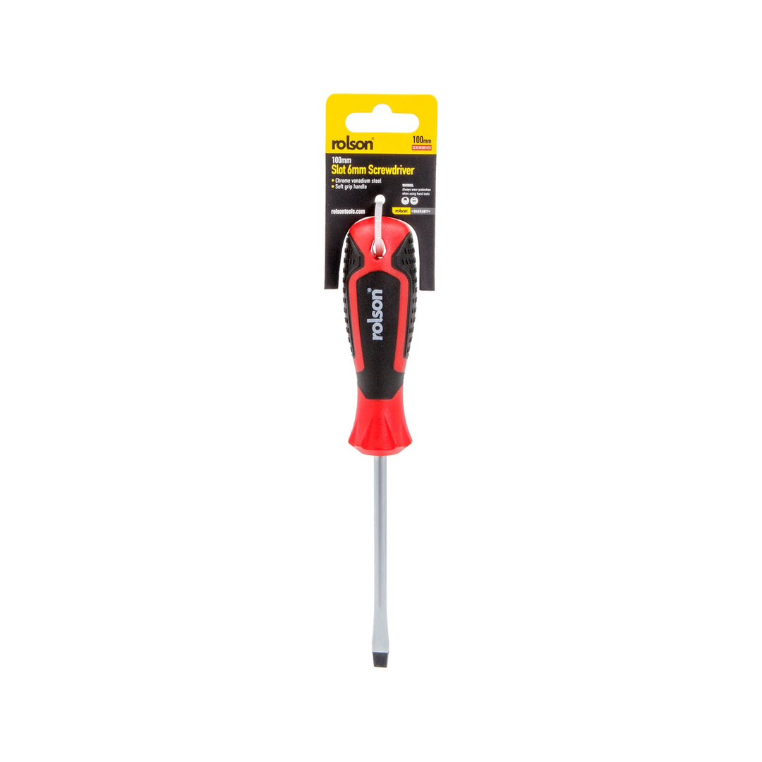 6 x 100mm Slot Screwdriver by Rolson Tools, image 2