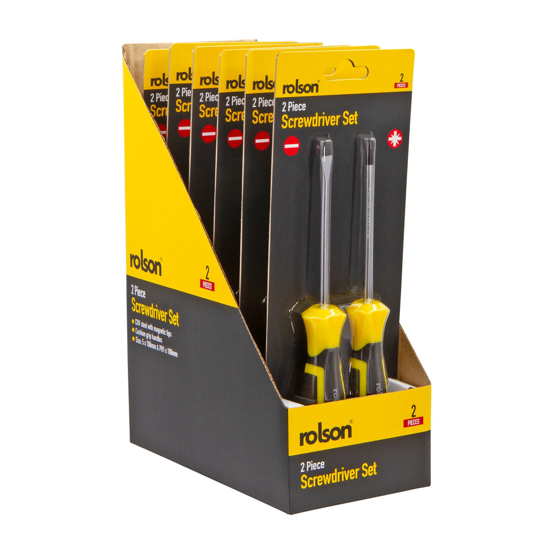 2 Piece Screwdriver Set by Rolson Tools