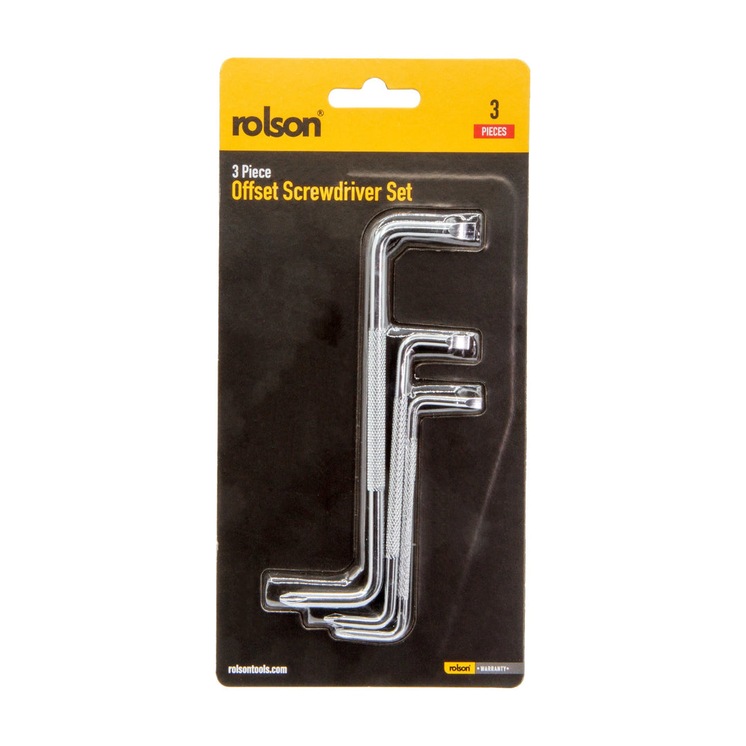 3 Piece Offset Screwdriver Set by Rolson Tools