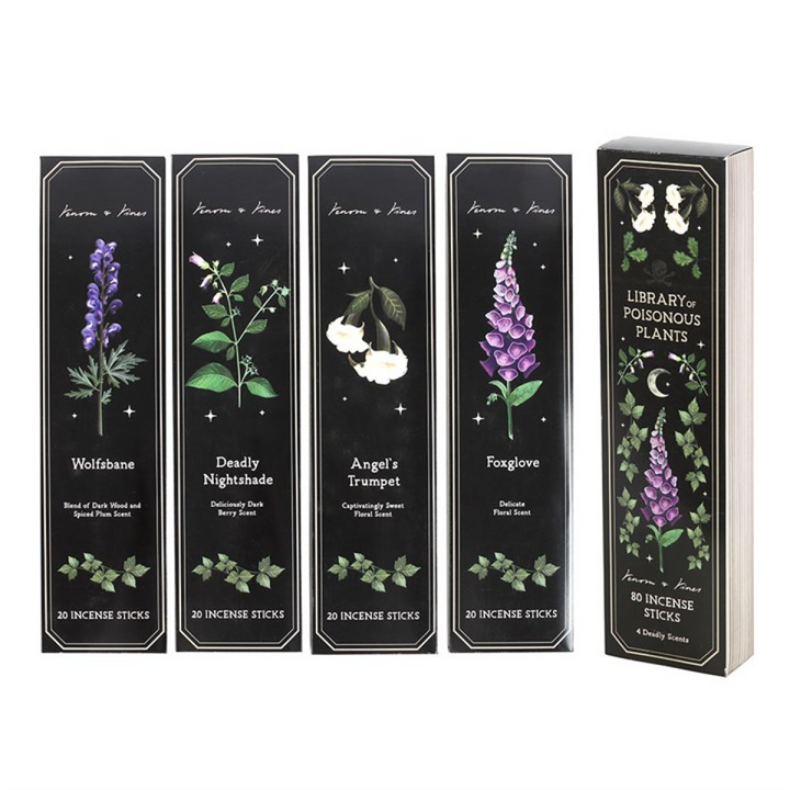 Set of 4 Poisonous Plants Incense Stick Packs