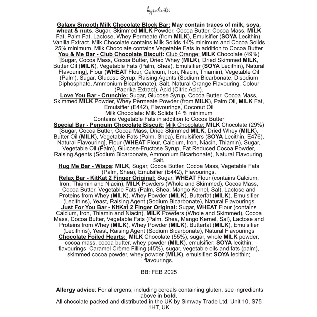 Valentines Novelty Chocolate Gift - Be My Valentine