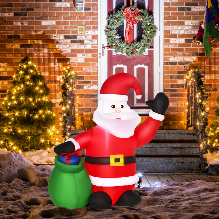 Inflatable Blow up Christmas Santa Claus 4ft LED Yard Holiday Decoration