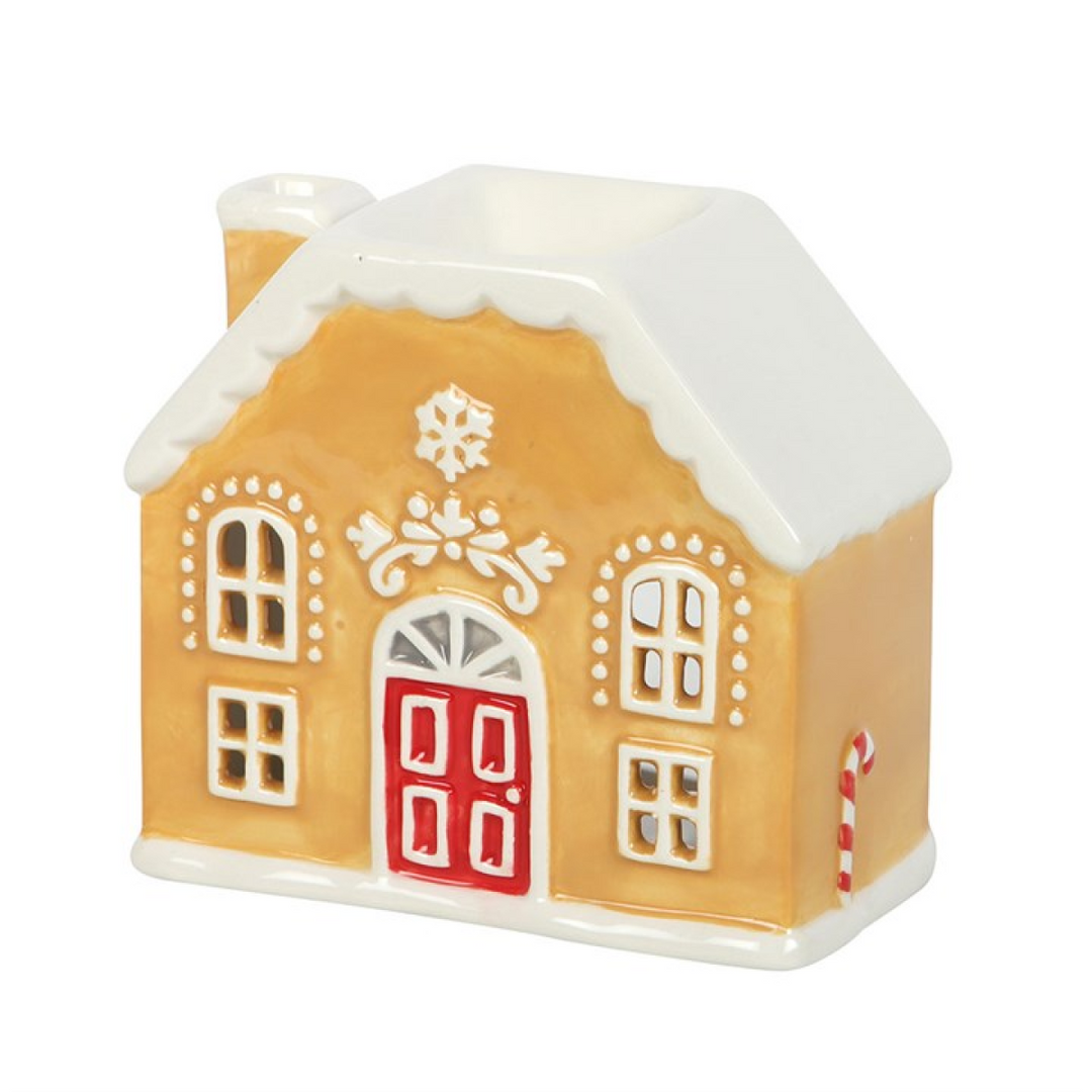 *Candy Cane Gingerbread House Ceramic Oil Burner and Wax Warmer (12/24)