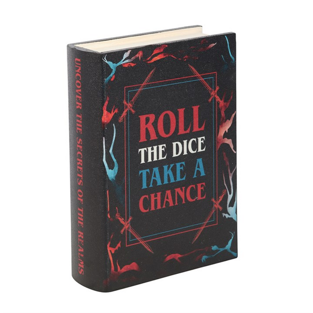 Roll the Dice, Take a Chance Book Shaped Storage Box