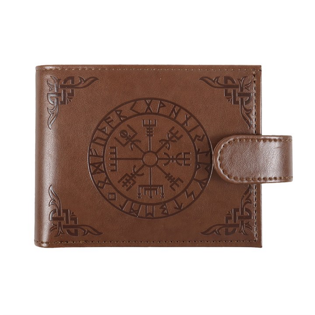 Viking Compass Faux Leather Wallet