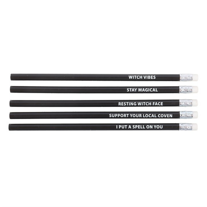 The Coven Club Set of 5 Witchy Pencils