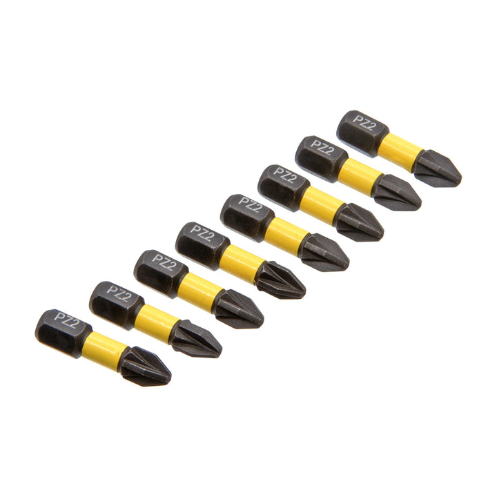 8 Piece PZ2 x 25mm Impact Screwdriver Bits by Rolson Tools