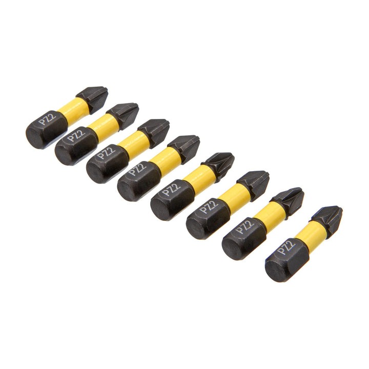 8 Piece PZ2 x 25mm Impact Screwdriver Bits by Rolson Tools