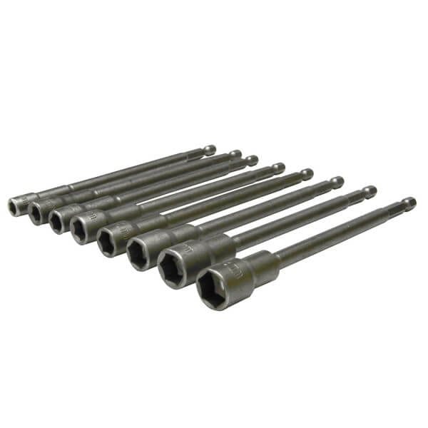 8 Piece Long Magnetic Nut Driver Set by Rolson Tools
