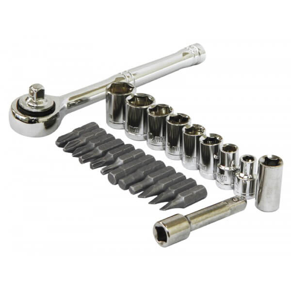 23 Piece Socket & Bit Set by Rolson Tools