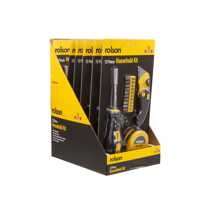 13 Piece Household Kit by Rolson Tools
