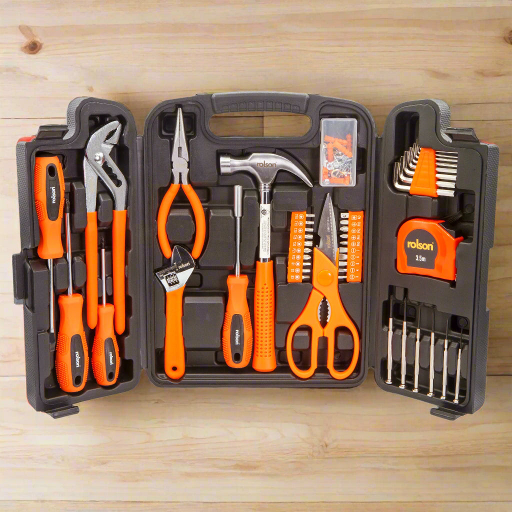 124 Piece DIY Tool Kit by Rolson Tools