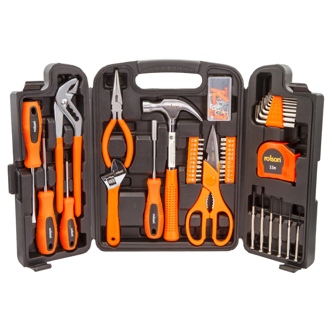 124 Piece DIY Tool Kit by Rolson Tools