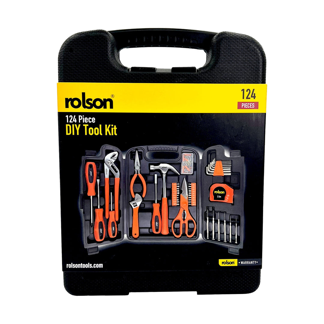 124 Piece DIY Tool Kit by Rolson Tools