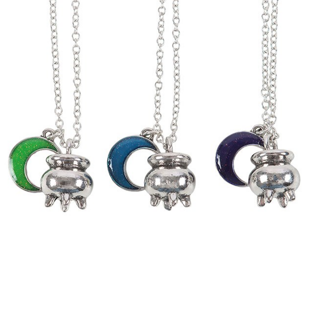 Set of 3 Coven Sisters Cauldron Charm Necklaces
