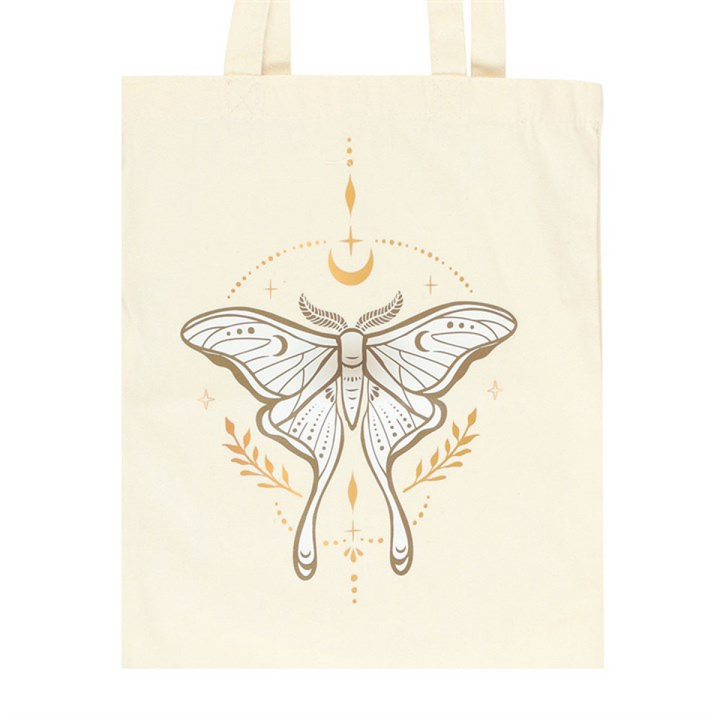 Light Luna Moth Polycotton Tote Bag
