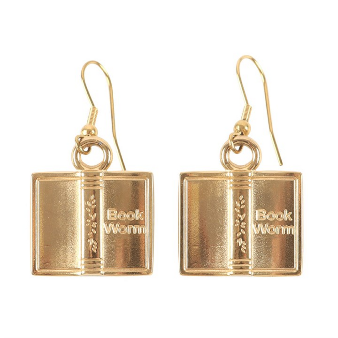 Book Worm Earrings