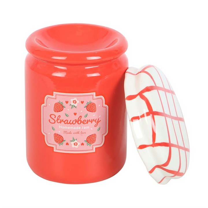*Strawberry Jam Jar Ceramic Oil Burner and Wax Warmer (12/24)