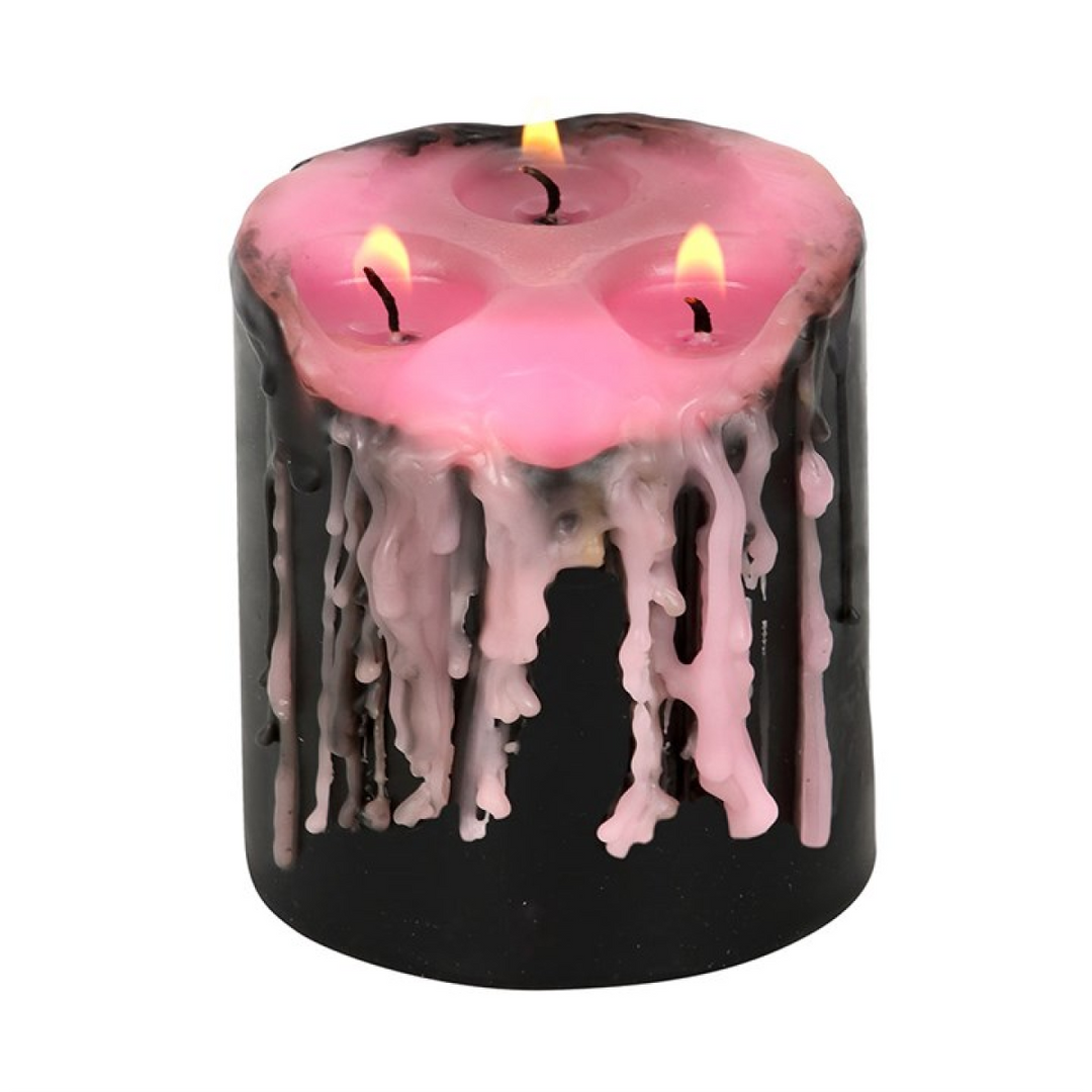 Small Pink Vampire Tears Pillar Candle