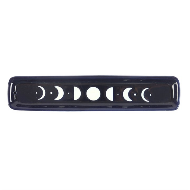 Blue Moon Phase Ceramic Incense Ash Catcher