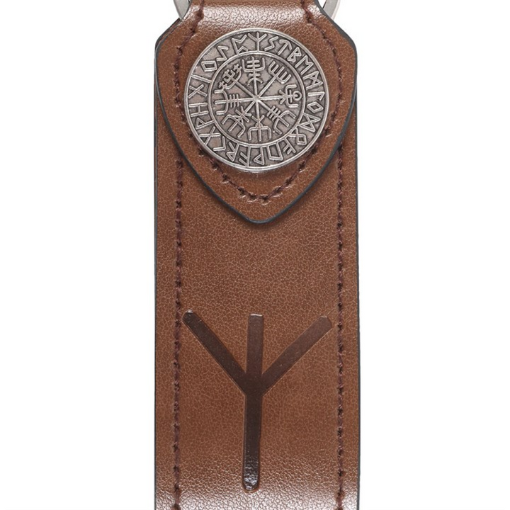 Protection Viking Rune Faux Leather Keyring