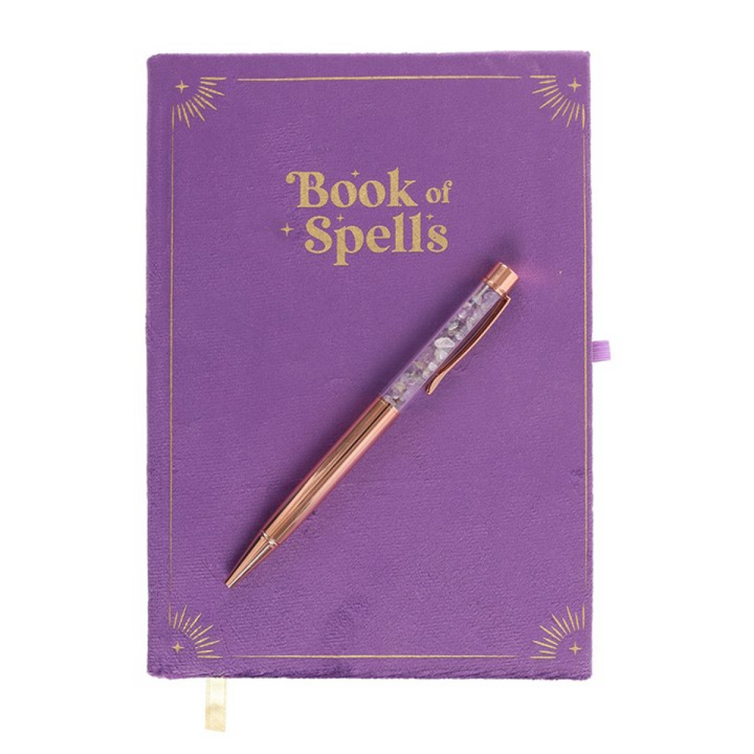 *Book of Spells Journal with Amethyst Crystal Pen (12/24)