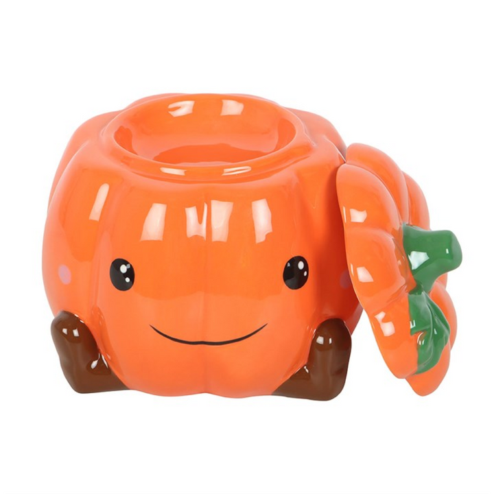 *Cute Smiling Pumpkin Ceramic Oil Burner and Wax Warmer (12/24)